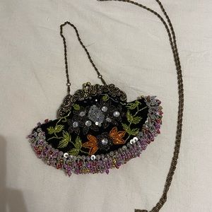 Evening bag Decorative Beaded shoulder chain included